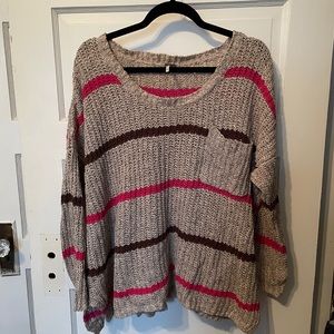 Striped Free People Sweater XS